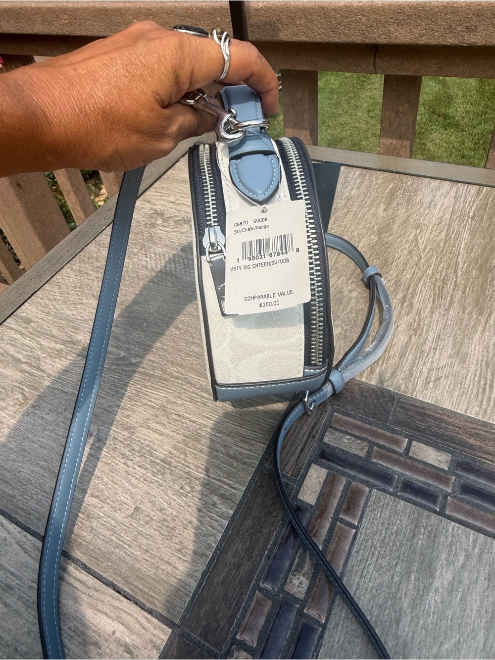 NWT Coach Canteen Crossbody Bag in Signature Canvas with Varsity Motif - Picture 5 of 12